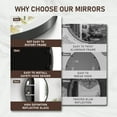 thumbnail image 5 of PAIHOME 22" x 30" Black Oval Mirror, Bathroom Mirror for Wall, Anti-Rust, Hangs Horizontally or Vertically, 5 of 10
