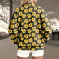 thumbnail image 5 of zaveiop Womens Long Sleeve Zip up Sweatshirts Sunflower Full Zipper Lightweight Hoodless Casual Loose Fit Plus Size Outwear Coat (Z2-Yellow, M), 5 of 9