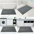 thumbnail image 6 of Smiry Microfiber Bathroom Rugs, 20"x30" Soft and Absorbent Bath Rugs, Non-Slip Machine Wash bath mats, Dark Grey, 6 of 6