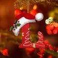thumbnail image 4 of Wadada Christmas Tree Ornaments Initials L with Christmas Hat, Christmas Tree Decoration Pendant 26 Letter, Funny Novetly Personalized Xmas Decor for Hangings Christmas Xmas Tree Fireplace, 4 of 5