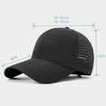 thumbnail image 6 of Eoperou Unisex Hat Hollow Out Sun Protection Spring Summer Adjustable Sweat-wicking Baseball Hat for Outdoor, 6 of 8