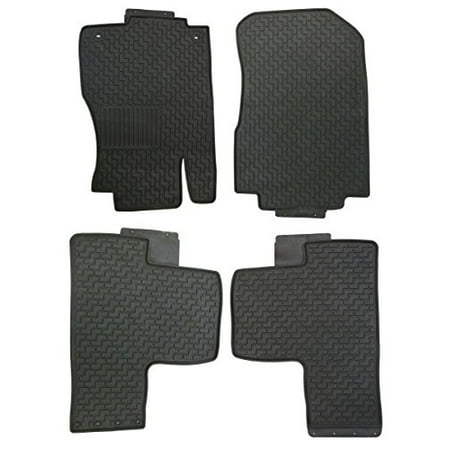 Black Rubber All Weather Floor Mats For 2012 2016 Honda Crv