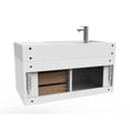 thumbnail image 5 of Amazon 36" White Wood Floating Vanity White  Left Top with Brushed Trim, 5 of 8