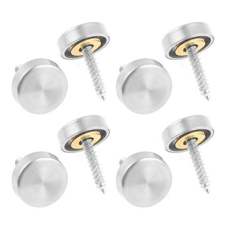 

Unique Bargains 4pcs Furniture Mirror 16mm Silver Tone Cap Screw Nails Decoration