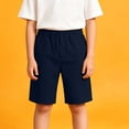 thumbnail image 5 of HAOTAGS Boys Shorts Size 12，Stretch Waist Side Pockets Breathable Summer Casual School Uniform ShortsNavy, 5 of 9