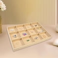 thumbnail image 4 of Caja organizadora de Joyería Sunnimix Envuelta en arpillera Bandejas de inserción, 4 of 8