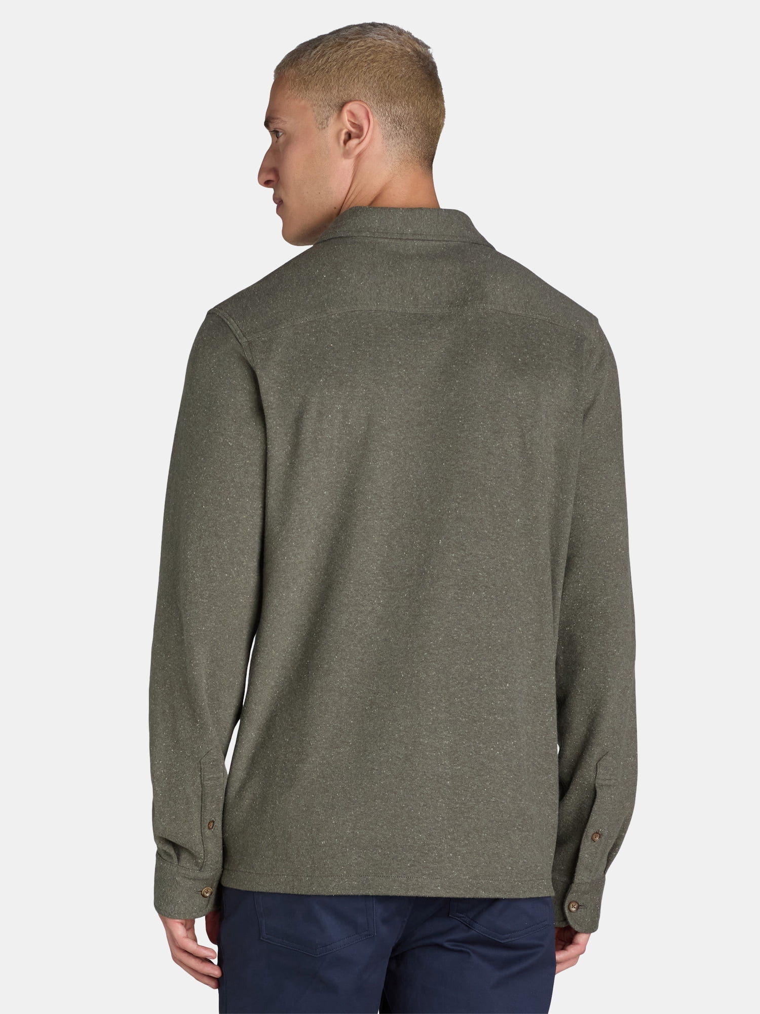 George Men's and Big Men’s Knit Overshirt, Sizes S-3XL