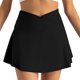 thumbnail image 4 of mfyjkho Pantalones Cortos De Entrenamiento Para Mujer, Pantalones De Yoga De Cintura Alta Para Mujer, Para Correr, Deportes Al Aire Libre, Con Bolsillos Y Falda De Color Liso Xl, 4 of 7