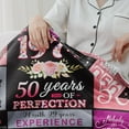 thumbnail image 5 of 50th Birthday Gifts for Women Blanket 60"x50", 50th Birthday Gift Ideas, 50 Birthday Gifts for Women, 50 Year Old Birthday Gifts for Women, 50th Birthday Decorations for Women, 5 of 5