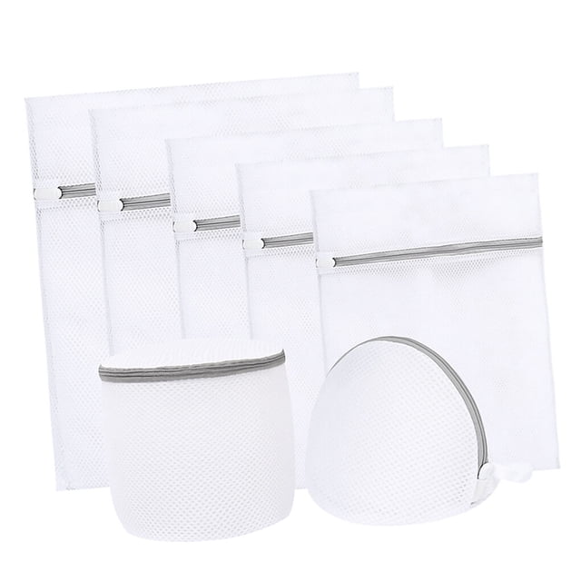 Kearding 7 unidades/juego de bolsas de lavandería, bolsas de almacenamiento de ropa de malla, bolsa de ropa interior portátil para lavadora, Suministros de limpieza para el hogar No.02 Kearding HA003977-02