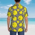 thumbnail image 4 of Gukieu Pirate Skulls Print Men's Short-sleeved Shirts, Button-down Lapel Hawaiian Shirts, T-shirts, Beach Vacation Summer Casual Wear,X-Large, 4 of 7