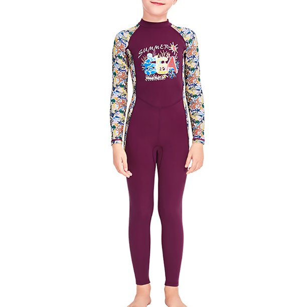 Muebles multicolores traje de buceo Mangas largas y pantalones Mono de traje de baño para snorkeling surf aplicable a todas las temporadas púrpuras Advancent OD003660-06