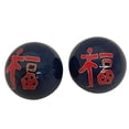 thumbnail image 2 of Baoding Balls Chinese health Massage Exercise Stress Balls - Blue Fortune Symbol #3, 2 of 2