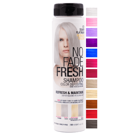 No Fade Fresh Color Depositing Shampoo BondHeal Bond Rebuilder, Plant-Based, Vegan, Cruelty-Free 6.4 oz - Bright Red Hair Color