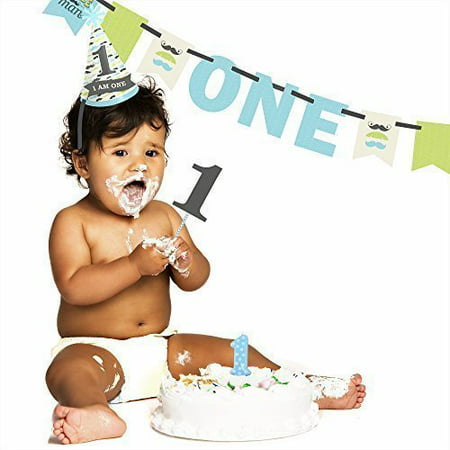 Dashing Little Man Mustache Party 1st Birthday Boy Smash Cake Kit