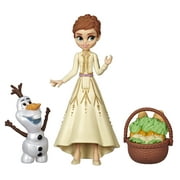 DIsney Frozen 2 Anna and Olaf Small Doll Playset with Travel Basket Accessory