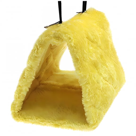 XIBUFE Happy Hut Hanging Bird Cave Natural Wool Shelter for Finches/Lovebirds, Warm Winter Sleeping Nest with Easy Installation Hangers
