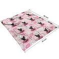 thumbnail image 3 of Pink Halloween Black Cats Ghosts and Pumpkins Blanket,Comfortable Soft Flannel Throw Blanket,All Season,Warm Lightweight Blankets for Sofa Bed Couch Living Room Chair,50"x60", 3 of 4