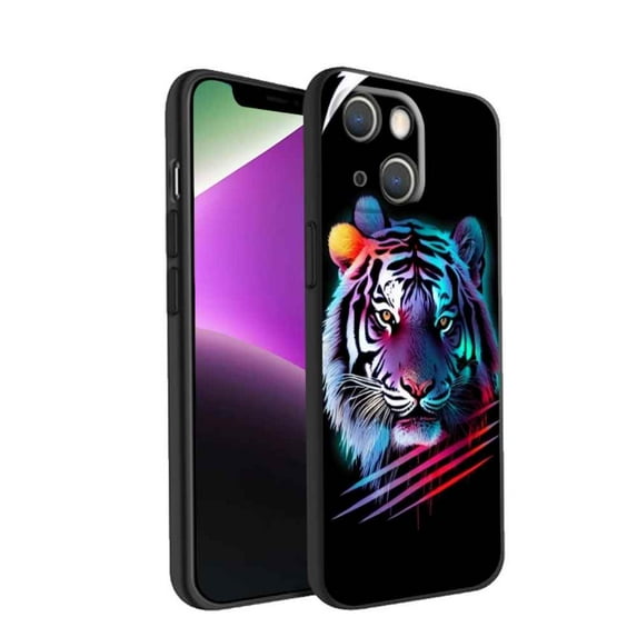 Compatible with iPhone 14 Plus Phone Case, tiger-animal4 Case Silicone Protective for Teen Girl Boy Case for iPhone 14 Plus