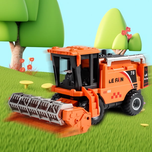 Fricción combinada combinación de cosechadora fricción de automóviles con alimentación de camiones de granja tractor de vehículos vehículos agrícolas juguetes para niños regalo de cumpleaños navideño