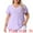 Light Purple, variant on DARING DIVA Women's Plus V Neck Hollow Flare Short Sleeve Top 3X Light Purple