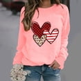 thumbnail image 1 of Styesk Chandails à Manches Longues pour Femmes, Imprimé de Cœur, Hauts de Sortie, T-Shirts Confortables et Doux à Col Rond, Chandail à Enfiler, Mode, Ample, Léger, Chandail en Molleton, Graphique de la Saint-Valentin, Hauts Décontractés, 1 of 3