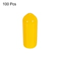 thumbnail image 3 of Unique Bargains 100pcs 5mm Rubber End Caps Cover PVC Vinyl Screw Thread Protector Round Wire Shelf Caps Yellow, 3 of 5