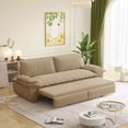 thumbnail image 2 of Timbernest 73.2" Queen Pull Out Sofa Bed, 3-in-1 Convertible Sleeper Sofa, Multi-Functional Corduroy Loveseat, Camel, 2 of 11