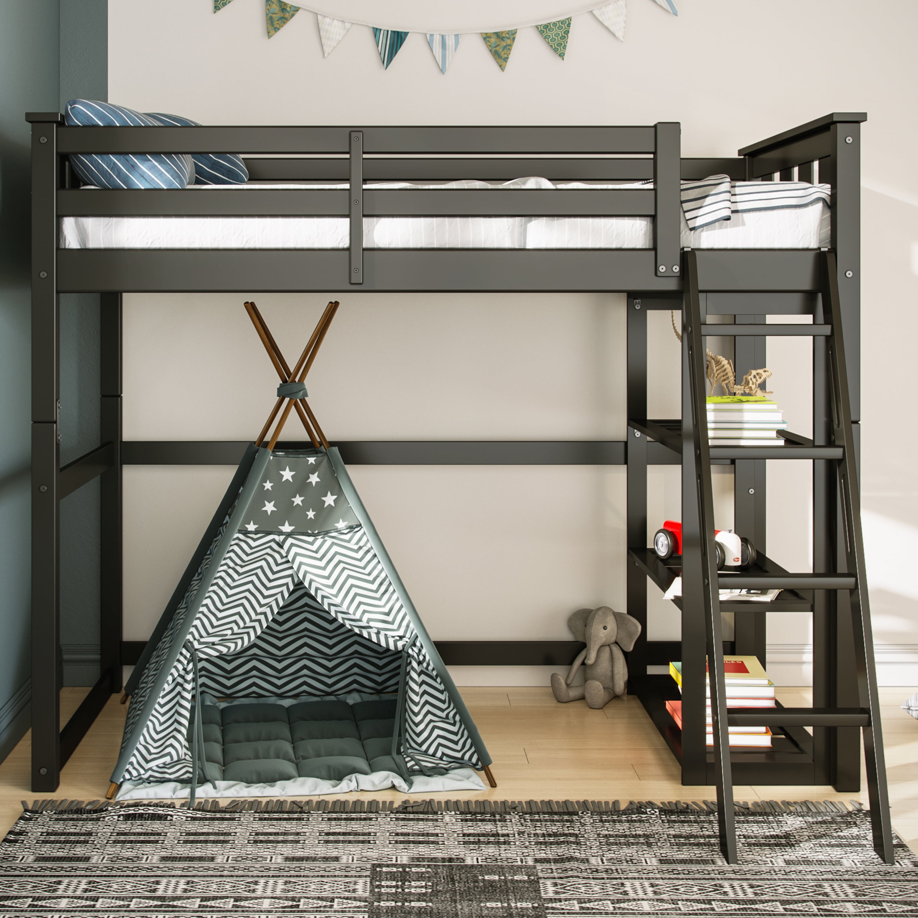 Better Homes Gardens Brandclub Better Homes and Gardens Kane Twin Loft Bed Black