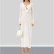 thumbnail image 1 of Vestido elegante con cuello en V vestido básico para mujer vestido largo sencillo vestido ajustado traje de vacaciones, 1 of 8