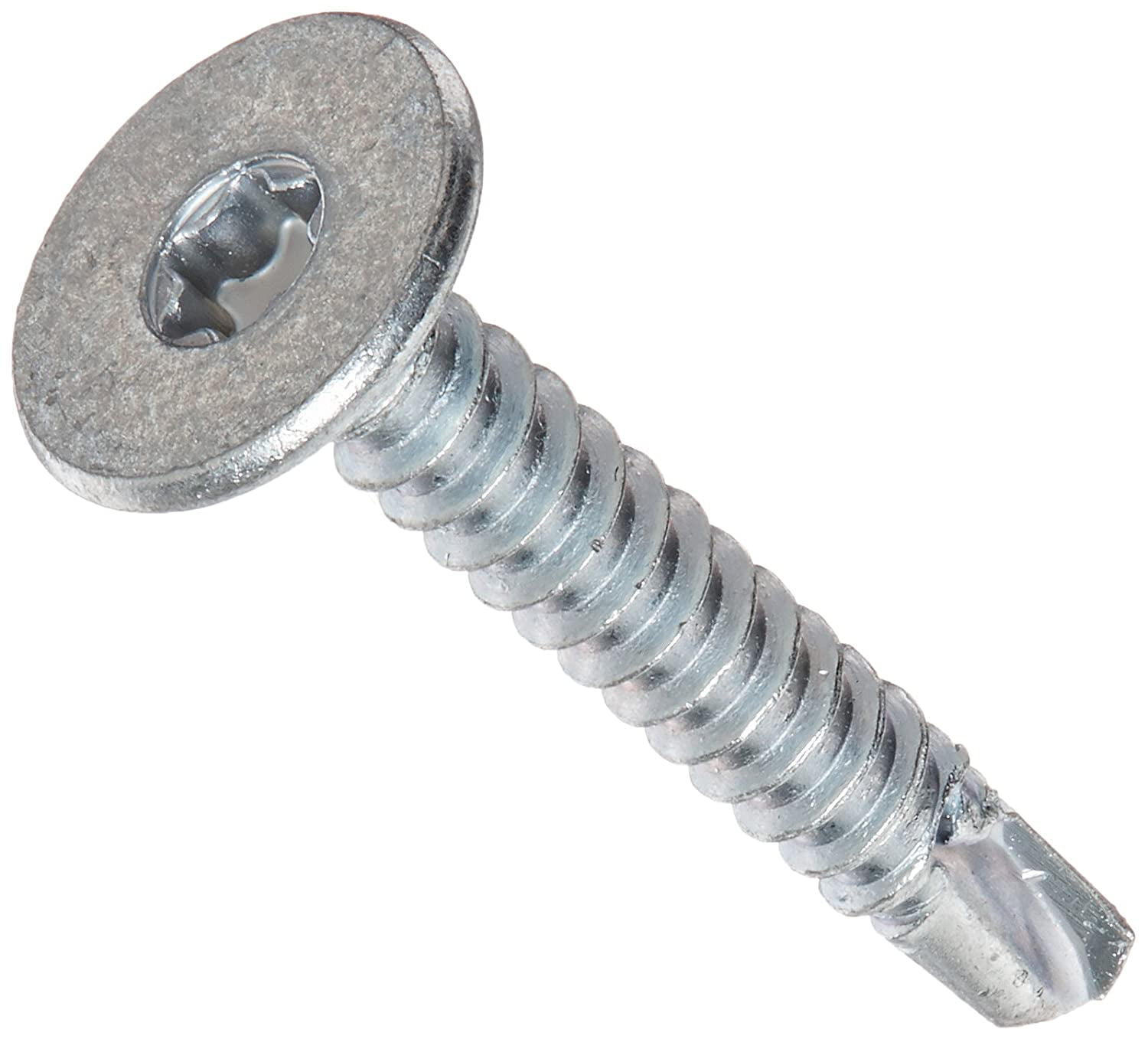 Phillips Drive #3 Drill Point Pan Head #12-14 Thread Size 5 Length Zinc Plated Finish Pack of 10 Steel Self-Drilling Screw