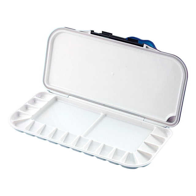 Paleta de acuarela portátil multiusos estuche de pintura plegable para pintura al óleo Azul 20 Pozos perfecl