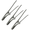 thumbnail image 1 of Uxcell 3 Pcs Pinzas para BBQ Coreanas y Japonesas 11.2" Acero Inoxidable 430 Negro, 1 of 6