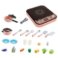 thumbnail image 2 of lionlar 25 Piece Kitchen Set Toy Accessories Toys Induction Cooker with Sound and Light, Pink, 2 of 7