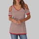 thumbnail image 2 of Tops de Algodón para Mujeres Tira Impresa Manga Corta Cuello en V Fuera Del Hombro, Top de Moda para el Uso Diario, 2 of 9