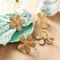 thumbnail image 2 of The Pioneer Woman Seagrass Flower Napkin Rings, 3" x 3", Set of 4, 2 of 8