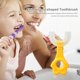 thumbnail image 2 of Cepillo de dientes para bebés Limpieza de dientes de silicona en forma de U para niños (Gato amarillo 6-12) Ehuebsd sin BPA, 2 of 9