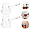 thumbnail image 2 of 2pcs Coffee Pot Glass Stovetop Tea Pots Tearoom Side Handle Teapot Kettle Random Style, 2 of 5