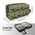 thumbnail image 3 of Uemuo Green Snake Pattern Portable Toiletry Bags with Handle, Waterproof travel Make up Bags for Women, Large Capacity Travel Cosmetic Bags, 3 of 9