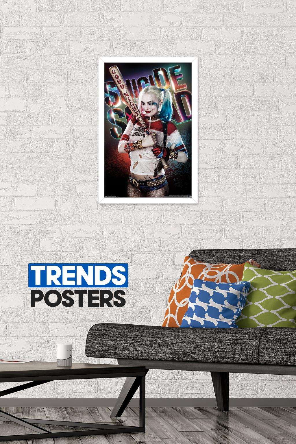 DC Comics Movie - Suicide Squad - Good Night Wall Poster, 14.725" x 22.375", Framed