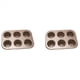 thumbnail image 1 of 2X Molde para Pasteles de Canele de 6 Cavidades, Molde para Hornear Canele Antiadherente para Horno, Herramienta para Hornear Moldes de Caneles de Acero Al Carbono, 1 of 5