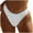 White, variant on Durtebeua Women's Bikini Swim Bottom Briefs Ribbed High Cut Mid Waist Cheeky Bathing Suit Bottom White,S