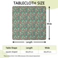 thumbnail image 2 of Green Christmas Floral Pattern Square Fitted Tablecloth with Elastic Edge,Square Table Cover,Washable Elastic Table Cover for Home Kitchen Party Decor 36"x36", 2 of 6