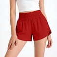 thumbnail image 2 of Girls Athletic Running Shorts Smocked Elastic Waist Quick Dry Flowy Soccer Volleyball Basketball Gym Pockets, 2 of 8