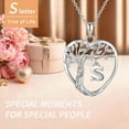 thumbnail image 3 of HESHPAWS 925 Sterling Silver Eternal Tree of Life Necklace for Women A-Z  Initial Letter Necklace，Anniversary Birthday Jewelry Gifts, 3 of 7