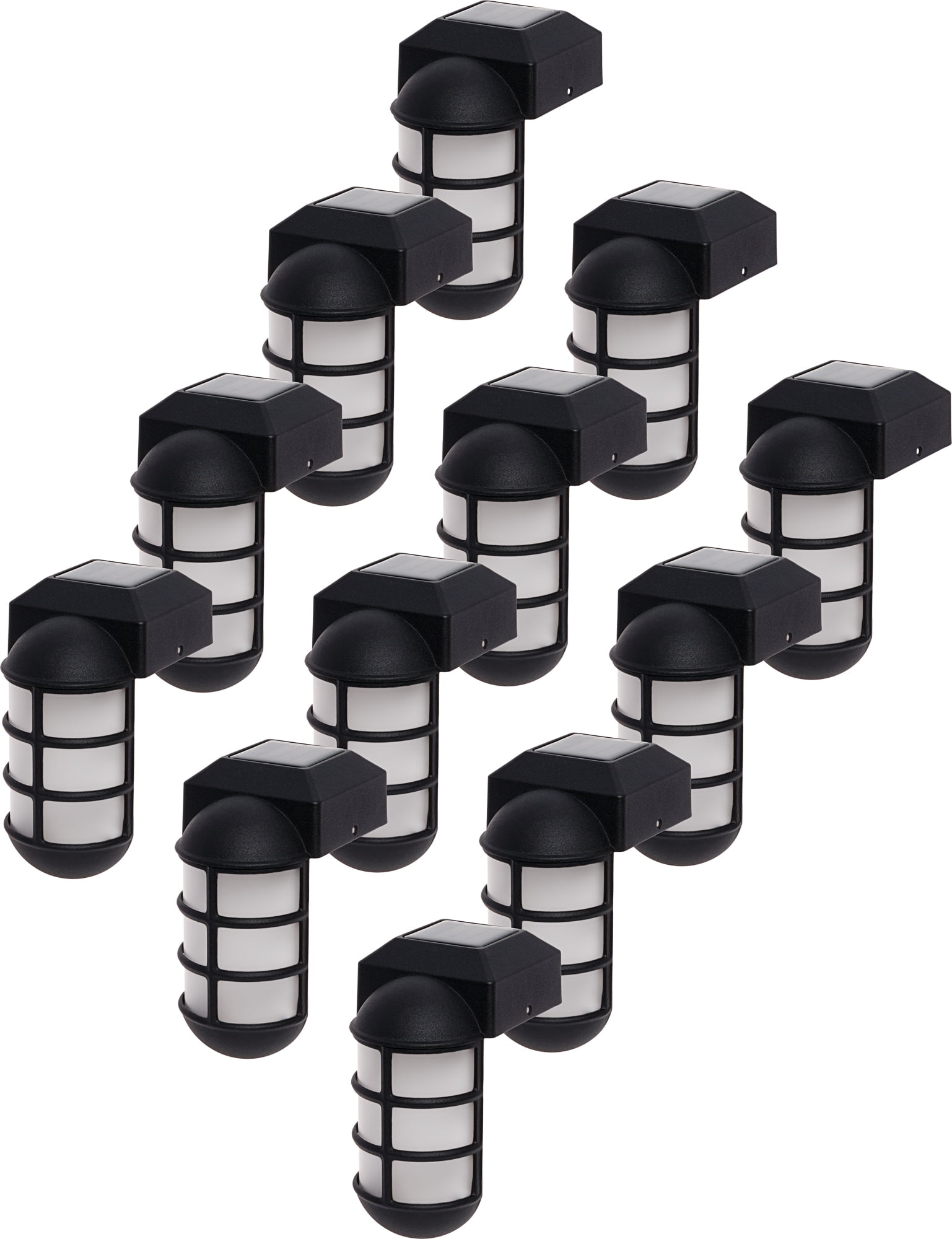 GreenLighting 12 Pack Marina Solar Post Cap Lights Metal Side Mount Dock  Light for 4x4 Wood Posts