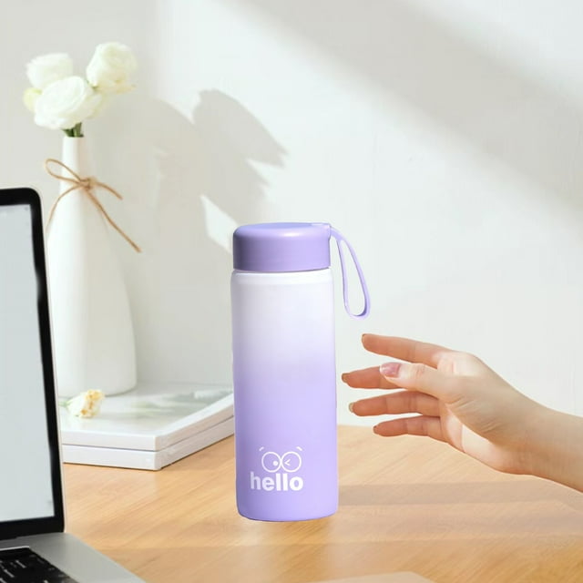 Botella de Agua Deportiva de 500 Ml (16.9 Onzas) con Etiqueta Motivacional. Botella de Agua Deportiva Portátil a Prueba de Fugas, Ideal para Entrenamientos Al Aire Libre y Gimnasios Femeninos.