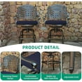 thumbnail image 4 of VIVIJASON 9-Piece Outdoor Patio Swivel Bar Set, All Weather Cast Aluminum Patio Bar Table and Chairs Set with 8 Cushioned Swivel Bar Stools, Large 64" Square Patio Bar Height Table, 4 of 7