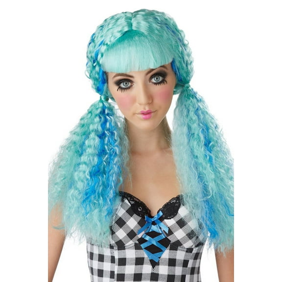 Crimped Doll Costume Wig (Turquoise)