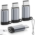 thumbnail image 1 of Adaptador LERTOSEN Lightning a USB-C, paquete de 4, carga rápida, 1 of 8